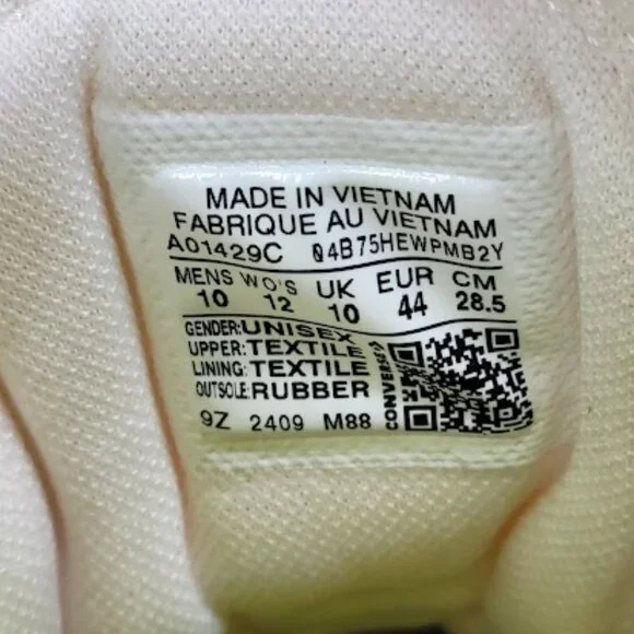 CONVERSE CHUCK ALL-STAR edge glow UNISEX sneaker hi Size 10 NWOB - Picture 8 of 8